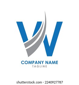 w typography logos design alphabet