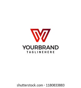 W & V Initial Monogram Symbol