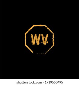 W V letter logo abstract design