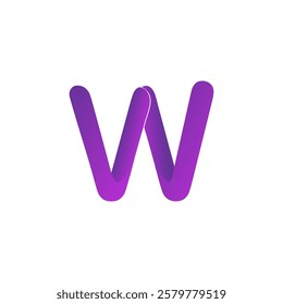 W and V letter vector logo illustration