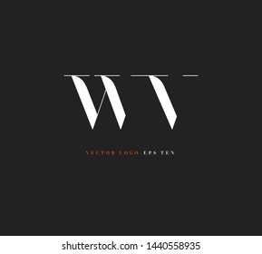 W V letters Joint logo icon vector for business card and corporate identity.