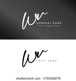  W V WV Initial letter handwriting and signature logo.