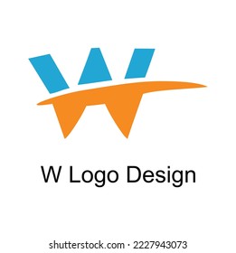 Diseño gráfico del logotipo del vector W