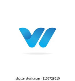 W or VI logo design template. vector illustration