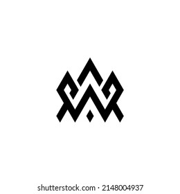 w a wa aw diseño inicial de logotipo plantilla vectorial