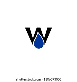 w water logo vector