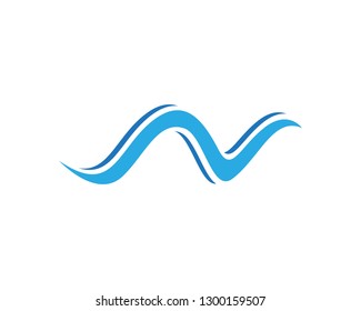 W Wave Logo Template Vector Design Illustration