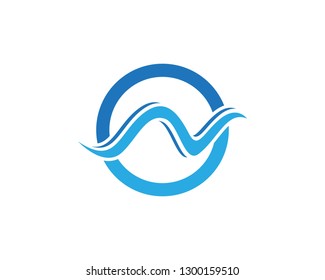 W Wave Logo Template Vector Design Illustration