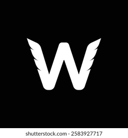 W Wing letter logo vector template