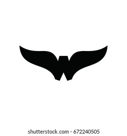 W Wing Logo Vector