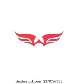 W Wings Logo Design. Fly Icon