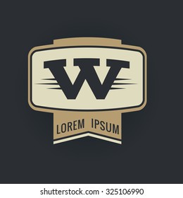 w writing marketing seal design pattern abstract vector elements for collective individuality emblem sticker or symbol classical abstract unusual sign contract impression capital aged signature agreem