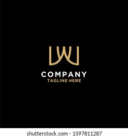 W, WW letter initial vector logo concept.
