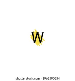 W, carta WW enlazada con el logotipo de Luxury Premium en mayúsculas. Letra negra e iluminante aislada en fondo blanco. Se puede usar como negocio, Brands, Mascot.