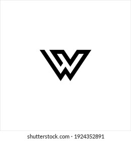 W Or WW Letter Logo Design Vector.
