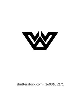 W WW logo icon design template elements