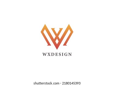 Design-Vorlage für W- und X-Monogramme