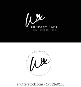  W X WX Escritura manuscrita inicial y logotipo de la firma.