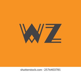 W and Z logo design. WZ abstract Letters Logo Monogram. This logo design is the process of creating a visual symbol that represents a brand, company, or individual.