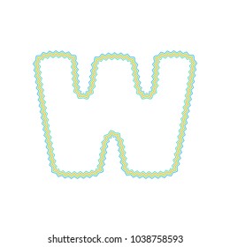 W Zigzag Letter Logo Icon Design