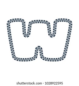 W Zip Letter Logo Icon Design