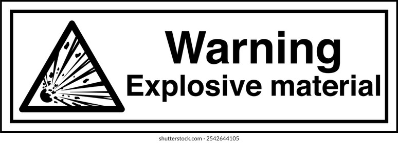 W002 ISO 7010 Registered Safety Signs Warnings Explosive Material Portrait Landscape