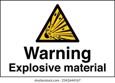 W002 ISO 7010 Registered Safety Signs Warnings Explosive Material Portrait Landscape