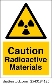 W003 ISO 7010 Registered safety signs Caution Radioactive Material or Ionizing Radiation Portrait 02