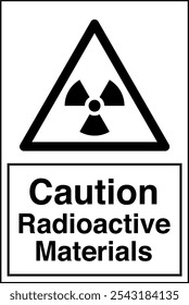 W003 ISO 7010 Registered safety signs Caution Radioactive Material or Ionizing Radiation Portrait 07