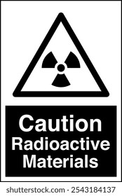 W003 ISO 7010 Registered safety signs Caution Radioactive Material or Ionizing Radiation Portrait 09