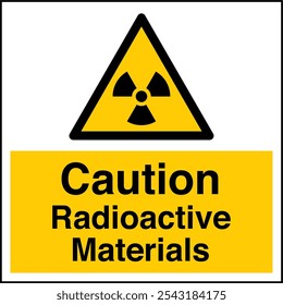 W003 ISO 7010 Registered safety signs Caution Radioactive Material or Ionizing Radiation Square 01