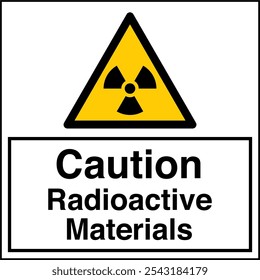 W003 ISO 7010 Registered safety signs Caution Radioactive Material or Ionizing Radiation Square 04