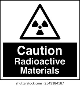 W003 ISO 7010 Registered safety signs Caution Radioactive Material or Ionizing Radiation Square 09