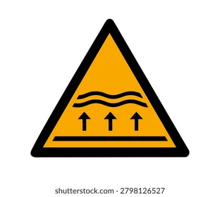 W077 Warning Flood zone sign vector design and illustration.
