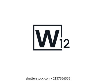 W12, 12W Initial Letter Logo