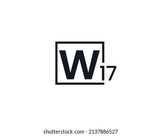 W17, 17W Initial letter logo