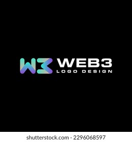 w3 web3 logo icon vector illustration