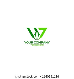 W7 Hemp Logo Design Vector