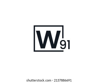 W91, 91W Logo de la letra inicial