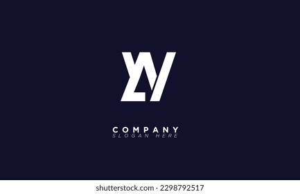 Letras de alfabeto WA Iniciales Logo de monograma AW, W y A