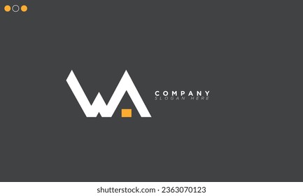 WA Alphabet letters Initials Monogram logo AW, W and A