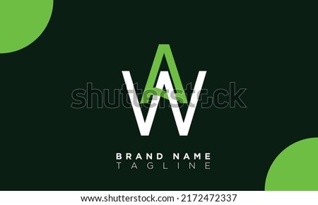 WA Alphabet letters Initials Monogram logo AW, W and A