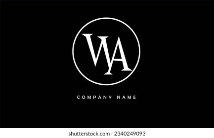 WA, AW Abstract Letters Logo Monogram