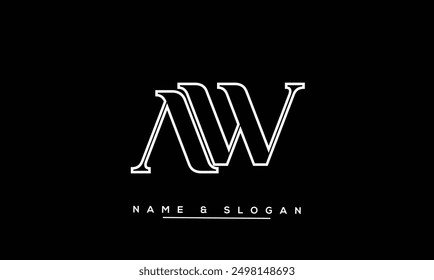 WA, AW Abstract Letters Logo Monogram