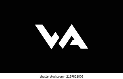 WA AW Logo Design , Creative Minimalist Letter WA AW Logo Design