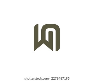 WA AW logo design vector template