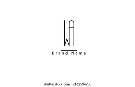 WA AW W A abstract vector logo monogram template