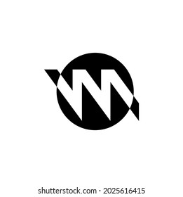 Monograma de nombres de letras iniciales de la marca "WA". Logo de WA.