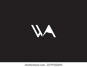 WA creative abstract logo design and letter logo