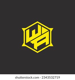 WA kreatives und modernes Vektorlogo-Design.